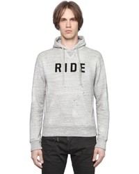 DSQUARED2 Hooded Destroyed Cotton Sweatshirt