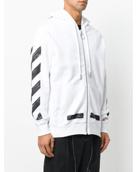 Off-White Hooded Zip Through Sweatshirt