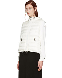 Moncler Ivory Down Panel Hoodie