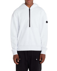 Moncler Logo Half Zip French Terry Hoodie