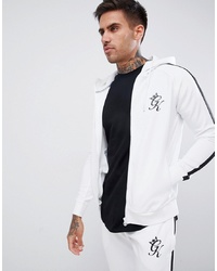 Gym King Muscle Logo Hoodie In White