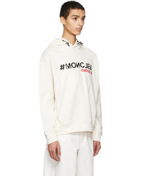 MONCLER GRENOBLE Off White Bonded Hoodie
