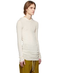 Rick Owens Off White Jersey Hoodie