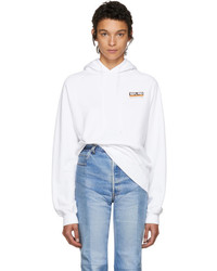 Vetements White 100% Pro Normal Fitted Hoodie