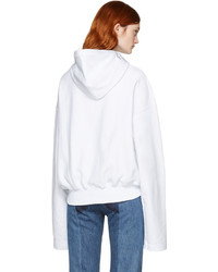 Vetements White Champion Edition Archive Patch Hoodie