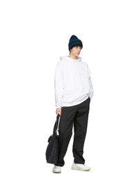 Acne Studios White Oversized Patch Hoodie