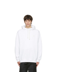 Acne Studios White Oversized Patch Hoodie