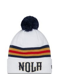 New Era White New Orleans Pelicans 202122 City Edition Official Cuffed Pom Knit Hat At Nordstrom