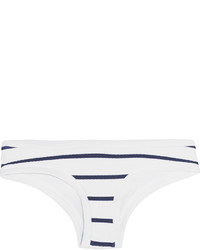 White Horizontal Striped Bikini Pant