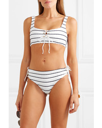 Heidi Klein Dubrovnik Lace Up Striped Bikini Top