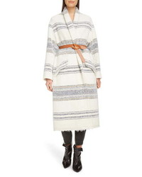 Isabel Marant Etoile Faby Stripe Wool Blend Coat