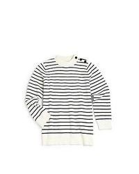 Burberry Boys Striped Cashmere Blend Sweater Navy White