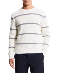 Theory Gary Thermal Cotton Cashmere Crewneck Sweater In Whitesleet Blue At Nordstrom