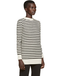 MM6 MAISON MARGIELA Off White And Black Striped Sweater
