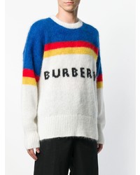 Burberry Striped Logo Intarsia Sweater