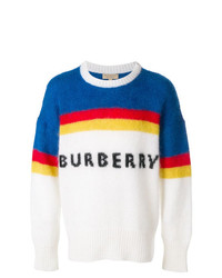 Burberry Striped Logo Intarsia Sweater