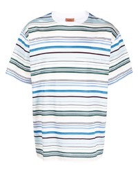 Missoni Crew Neck Striped Cotton T Shirt