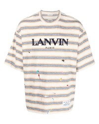 Lanvin Embroidered Logo Detail T Shirt