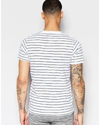 Franklin & Marshall Franklin And Marshall Crew Neck T Shirt With Stripe