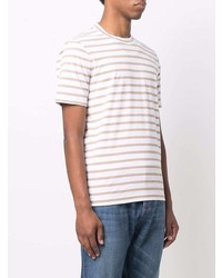 Brunello Cucinelli Horizontal Stripe Short Sleeve T Shirt