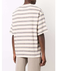 Lanvin Logo Print Striped T Shirt