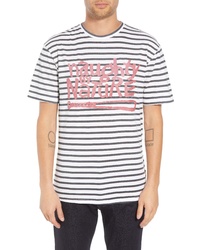 ELEVENPARIS Naughty By Nature Striped Graphic T Shirt