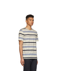 A.P.C. Off White And Blue Robert T Shirt