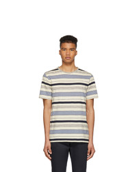 A.P.C. Off White And Blue Robert T Shirt