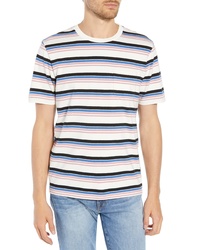 Frame Slim Stripe Pocket T Shirt