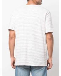 Vince Stripe Pattern Print T Shirt
