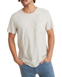 Marine Layer Stripe Slub Pocket T Shirt