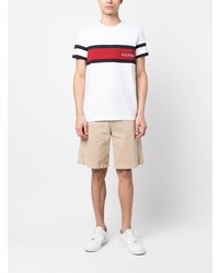 Tommy Hilfiger Striped Chest Embroidered Logo T Shirt