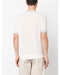 Eleventy Striped Fine Knit T Shirt