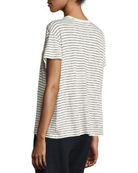 Vince Striped Relaxed Fit Pima Tee