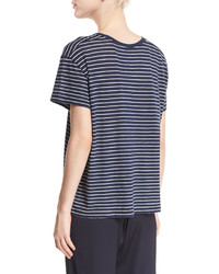 Vince Striped Relaxed Fit Pima Tee