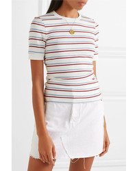 Frame Striped Ribbed Stretch Jersey Top