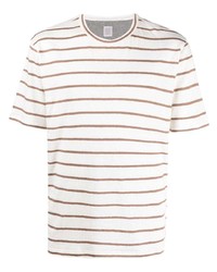 Eleventy Striped Round Neck T Shirt