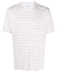 Brunello Cucinelli Striped Short Sleeved T Shirt