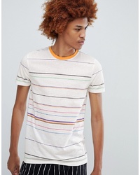 ASOS DESIGN T Shirt In Colour Pop Stripe And Ringer