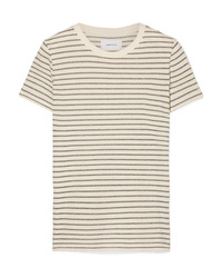 Current/Elliott The Retro Striped Metallic Cotton Blend Jersey T Shirt