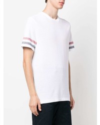Thom Browne Tri Colour Striped Knit T Shirt