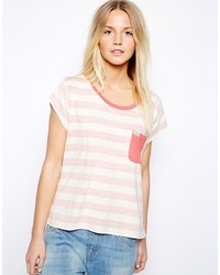 UCLA Rose Striped Pocket T Shirt