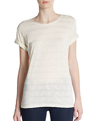 Vince Rolled Sleeve Striped Tee