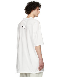 Y-3 White Oversized Stripes T Shirt