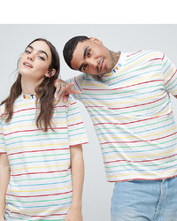 ASOS DESIGN X Glaad T Shirt With High Neck And Embroidery