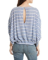 Free People Azelea Crochet Stripe Top