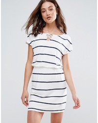 Only You Kayla Drawstring Stripe Dress