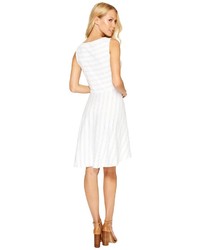 Three Dots Santorini Stripe Fit Flare Dress Dress