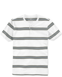 American Rag Striped Slub Henley T Shirt