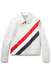 Thom Browne Slim Fit Striped Cotton Twill Jacket